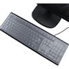 Simsky Ultrasottile Copritastiera Trasparente, Protezione Tastiera Universale Impermeabile e Antipolvere, Ultra Sottile Copritastiera in Silicone, Protezione per Tastiera per Desktop Computer