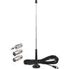 WANGCL Antenna radio FM telescopica per interni TV antenna FM con base magnetica 3 adattatori