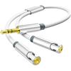 layajia Cavo Sdoppiatore Cuffie, Audio Splitter Jack 3,5 mm Maschio a 2 Femmina Splitter Adattatore per cuffie per TV, PC, Samsung, Smartphone, Cuffie, Altoparlanti, PS4, Switch, Tablet