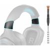 SOULWIT Archetto Coperchio Laterale per Logitech G432/G332/G430/G230/G231/G930/G431 Cuffie, Tappi Terminali di Ricambio Kit Riparazione Accessori - Nero