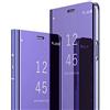 MRSTER iPhone SE 2020 Cover, Mirror Clear View Standing Cover Full Body Protettiva Specchio Flip Custodia per Apple iPhone SE (2020) 4.7. Flip Mirror: Purple