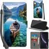 Haninsuze Cover per iPhone XR Custodia Cover Pelle Libro Portafoglio con Porta Carte Magnetica Protezione Antiurto Cuoio Flip Case Custodia Cover per iPhone XR, barca