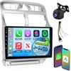 Techschermo [2+64G] Autoradio Android per Peugeot 307 307CC 307SW 2002-2013 con Wireless Carplay & Android Auto - Radio Touchscreen da 9 Pollici con WiFi DSP FM/RDS Radio SWC+ Telecamera di Backup AHD