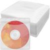 APOMOONS 100 Pezzi Custodia CD/Dvd Plastica Polipropilene Trasparenti Doppia Faccia Porta CD Custodia per la Conservazione CD/Dvd Adatto per CD Singoli E Doppi (Bianco)