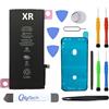 OnlyTech Batteria di ricambio premium per iPhone XR - 2942 mAh, identico all'originale, kit 12 strumenti professionali e adesivo schermo inclusi