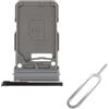 Cemobile Supporto per scheda SIM e vassoio per scheda micro SD, ricambio per Samsung Galaxy S21 / S21 Plus / S21 Ultra (solo versione SIM singola) + pin di espulsione (nero fantasma)
