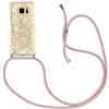 HongMan Custodia per Cellulare con Corda per Samsung Galaxy S7 Edge Case, Liquido Sabbie Mobili Bumper Case TPU Cover con Collana Practical Stylish/Necklace Cordoncino Cordino Case