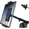 woleyi Supporto Tablet Auto, 3-in-1 Porta Tablet Auto Ventosa da Cruscotto Parabrezza Bocchetta Aria [Super Aspirazione & Stabile] per iPad Pro Air Mini, Galaxy Tabs, iPhone, 4-12.9