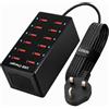 LuminexDesigns Caricatore USB multiplo da 60 Watt, 12 porte, ricarica rapida USB
