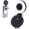 LIDOUYA Luce Selfie Magnetica, Luce per Foto con 3 temperature di colore 2500k-9000k, Ring Light Telefono LED Pieghevole con specchio, per selfie/fotografia/video/Tiktok