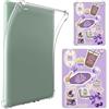 LEPGUYO Custodia Kindle 7 Pollici, Silicone Trasparente Anti-Scratch, Per 12ª Generazione 2024 & Paperwhite 6/KPW6/K12 2024, Con Carte Retro di Lettura Viola