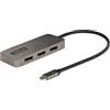StarTech.com Adattatore USB-C a DisplayPort con 3 Porte - Hub MST USB Type-C per 3 Monitor 4K60Hz DP 1.4, Cavo Integrato, Win