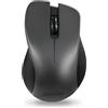 Perixx PERIMICE-821IB Mouse Bluetooth senza fili, clic silenzioso, design ergonomico, raggio d'azione di 10 metri, Nero ferro
