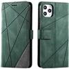 SONWO Cover per iPhone 11 PRO Max, Flip Caso in PU Pelle Case Cover Portafoglio Custodia per iPhone 11 PRO Max, [Kickstand] [Slot per Schede], Verde