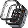 Acadey [2 Pezzo] Glitter Diamond Case per huawei watch D2, Hard PC Bumper Case con Bling Custodia protettiva Accessori Smartwatch per le donne ragazze, nero + nero