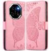 MOJIA Cover in Pelle per Blackview Shark 6 5G, Custodia Premium a Portafoglio con Interno Case in TPU e Porta Carte [Cinturino da Polso in Regalo]. Rosa