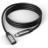 jj-shop24 Cavo di prolunga USB-C 3.2 da 2 m, spina C, presa C, tipo C, ricarica rapida, USB di tipo C, per cellulare iPhone 15, Samsung Galaxy, ricarica e trasferimento dati, 2 metri