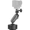 TELESIN Supporto auto elettrico con ventosa per DJI Action 6, 5 Pro/4, GoPro Hero 13/12/11, Insta360 X5/X4, ventosa supporto per fotocamera parabrezza e cruscotto, braccio regolabile a 360°
