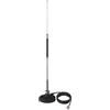 Sirio Antenne MINI MAG 27 con base magnetica diam. 90mm, Antenna CB Frequenza 27-27.5MHz, 50W (CW) Short Time, Stilo Inox con Molla, Inclinabile 180°, Altezza 0,63mt, cavo 3mt, connettore UHF (PL25