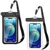 Tashce Custodia Impermeabile Smartphone IPX8 Subacquea [2 Pezzi] - Compatibile con iPhone 16/15/14/13, Samsung Galaxy S24/S23 e Altri (Fino a 6.7 Pollici), Custodia Cellulare Impermeabile con Cordino (6.7IN)