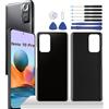 YHX-OU 6.67'' Noir Copribatteria per Xiaomi Redmi Note 10 PRO M2101K6G M2101K6R M2101K6R Copri Batteria Sostituzione Posteriore Ricambio Posteriore Back Cover + Strumento di Installazione