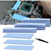 Cutiolly Pad Termici,Pad Termico Silicone,30Pcs Assortiti Spessore 0,5 1,0 1,5 mm Cuscinetti Termoconduttivi in Silicone,Thermal Pad Riutilizzabile,Pad Termico per CPU GPU Dissipatore di Calore