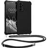 kwmobile Custodia Compatibile con Samsung Galaxy A23 4G / 5G Cover - Back Case in Silicone TPU - Protezione Smartphone con Cordino - nero