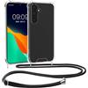 kwmobile Custodia Compatibile con Samsung Galaxy S25 Cover - Back Case in Silicone TPU - Protezione Smartphone con Cordino - trasparente