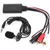 Tissting Auto Bluetooth AUX Modulo, Bluetooth Audio Adattatore 12V Cavo Adattatore con Microfono Handsfree Auricolare per Universal Car Audio