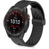 ToVioc Cinturino per 51mm of Garmin Fenix 8 Pro/Quatix 8/Tactix 8/D2 Mach 2, Cinturino Silicone Quickfit 26mm per Garmin Fenix 7X/7X Pro/6X, D2 Mach 1 Pro, Enduro 3/2 - Nero