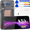 SRJTEK Incell - Schermo LCD di ricambio per Samsung Galaxy A55 5G SM-A556V, SM-A556B, SM-A556B/DS, SM-A556E, SM-A5560, parti di ricambio per display e digitalizzatore touch screen, colore: nero (senza