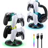 Tolesum RGB Porta Cuffie Gaming, Supporto Cuffie Scrivania,Porta Joystick Con 9 modalità di luce und 2 porte USB Type-C per Accessori Stanza PS5 PS4 Xbox PC