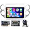 VECHTEL 4G&64G 9 Autoradio per VW Tiguan 2010-2015 con Carplay Android Auto,Bluetooth RDS/FM Radio,Wi-Fi GPS Navi,Telecamera posteriore AHD