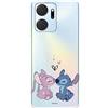 LA CASA DE LAS CARCASAS Custodia per Huawei Honor X7A Ufficiale Disney Angel & Stitch Bacio per proteggere il tuo cellulare. Cover per Huawei in silicone trasparente flessibile con licenza ufficiale di Lilo & Stitch