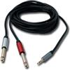 System-S Cavo audio Y 5 m stereo TRS 3,5 mm maschio a 2 X 6,35 mm jack TS adattatore