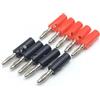 Dtmeng 10 connettori a banana da 4 mm, in plastica nichelata, colore nero rosso