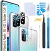 RongZy 2PCS per Xiaomi Redmi Note 10 4G M2101K7AG /Note 10S Lente Vetro Fotocamera Postiore di Ricambio Coprire Sostituzione dell'obiettivo in Vetro della con Kit di Strumenti di Riparazione
