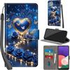 PHINIENLAND Cover per Samsung Galaxy A22 5G Case PU Pelle Custodia [Kickstand] [Chiusura magnetica] [Slot per Schede], Portafoglio Flip Custodia per Samsung A22 5G,Rose blu