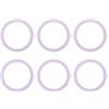 QUARKZMAN Adesivo universale con anello di metallo magnetico senza fili, 55 x 0,4 mm (ODxT) per custodie per tutti i telefoni cellulari, confezione da 6, viola