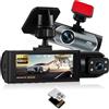 NHOPEEW NHOPPEW Dual Dash Cam con telecamera 1080P - Dashcam anteriore e laterale da 3,16 pollici con registrazione in loop, visione notturna, rilevamento del movimento + scheda TF da 64 GB