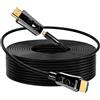 ATZEBE Cavo HDMI Fibra Ottica 100m 4K@60Hz - 18Gbps, YUV 4:4:4, HDR, senza perdita, Connettori Rimovibili, Lega di Zinco - per Home Cinema, Proiettori, Installazioni