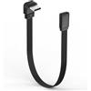 JSADZKJ Cavo corto da maschio a femmina a 90 gradi TYPE-C PD 100W Cavo di ricarica rapida USB C Cavo USB C piatto extra flessibile per telefono 16/15,auto,tablet,power bank,0,65piedi