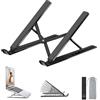 OUGEP Supporto PC Portatile, Alluminio 8 Livelli Regolabile & Raffreddamento Porta PC Laptop Stand per Computer Portatili e Tablet 10-17.3 Tablet (Nero2)