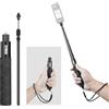 SYMIK Bastone per selfie invisibile Insta360 (70 cm/27,6 pollici), asta di prolunga in lega di alluminio, monopiede portatile estensibile per Insta 360 X5 X4 X3 ONE X2 per DJI Osmo 360
