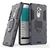 MaiJin LuluMain Compatibile con Huawei Mate 9 Lite Cover, Custodia Armor Anello Cavalletto (Funziona con Il Supporto Magnetico per Auto) Case Paraurti per Huawei Mate9 Lite, Huawei Honor 6X (Blu Navy)