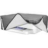 kwmobile Copertina Antipolvere Compatibile con HP Envy 6020e / Envy 6055e - Copri Stampante in Lino - Copertura Protettiva - Grigio Scuro