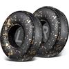 SOULWIT Cuscinetti Auricolari di Ricambio per AKG N60/N60NC Wireless (non adatti a N60NC Wired) On-Ear Cuffie, Cuscinetti auricolari con Schiuma ad Alta Densità-Oro Nero