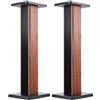 Suuiwau Suviwau Supporti per altoparlanti 60 cm, con venature legno, universali, resistenti e surround, per home theater, con riempimento a sabbia