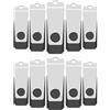 TEWENE Chiavetta USB da 4 GB, set da 10 pezzi, USB Flash Drive Stick,High Speed USB 2.0 nero