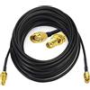RUNCCI-YUN Cavo Prolunga Antenna SMA, RP-SMA Male to Female Connector, Wifi Prolunga RG174 (2 * 5m)